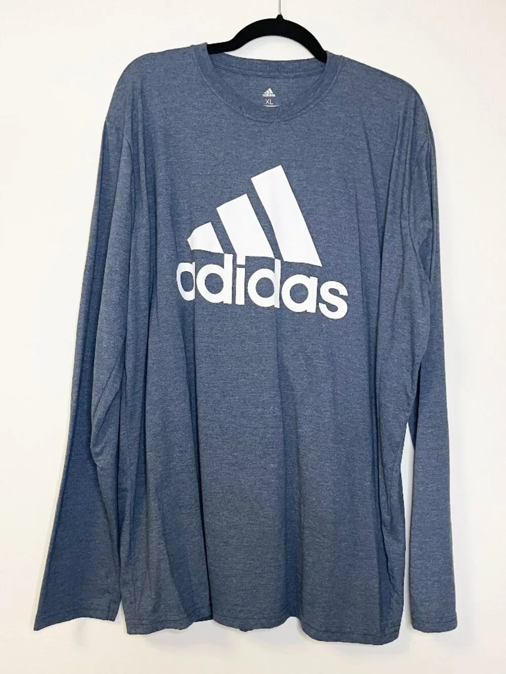 Adidas Golf Long Sleeve Logo Graphic T-Shirt Blue Heather XL Performance Tee